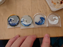 Load image into Gallery viewer, The Great Wave 28.5mm Multi-color Print + Hand-Paint