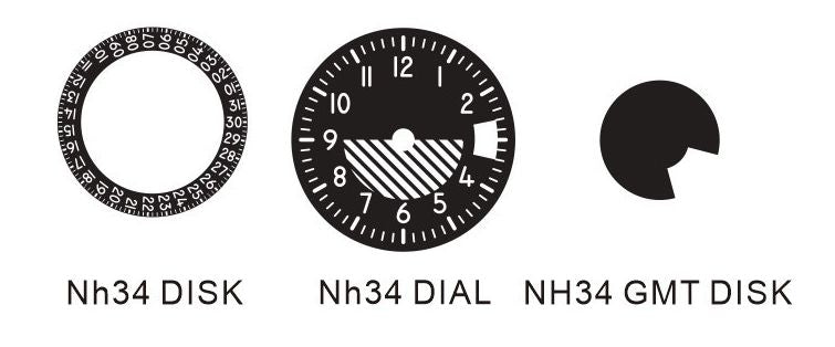 Zandr x Ando: Altimeter Dial + Disk + GMT hand-disk for NH34 28.5mm ...